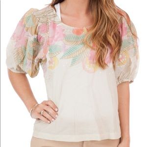 Anthropologie HD In Paris Cotton Blouse Shirt Top